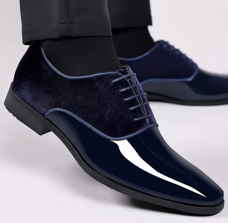 Classic Black Formal Leather Wedding Shoes for Men