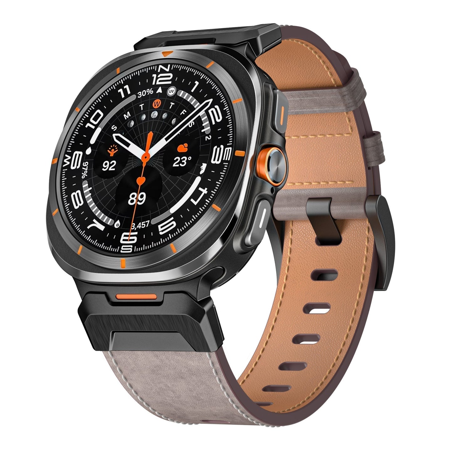Durable Leather Watch Band For Apple Watch 7 Ultra