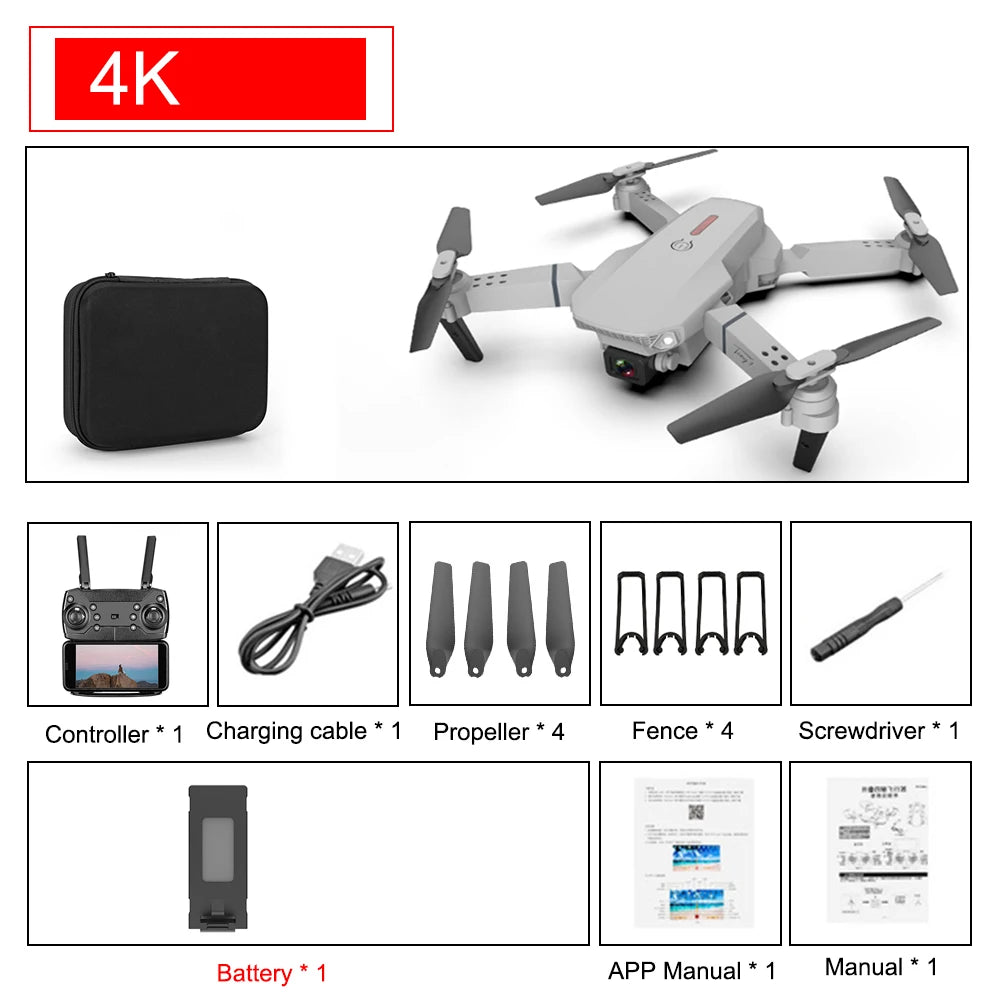 Portable Wi-Fi Drone with 4K Camera and GPS