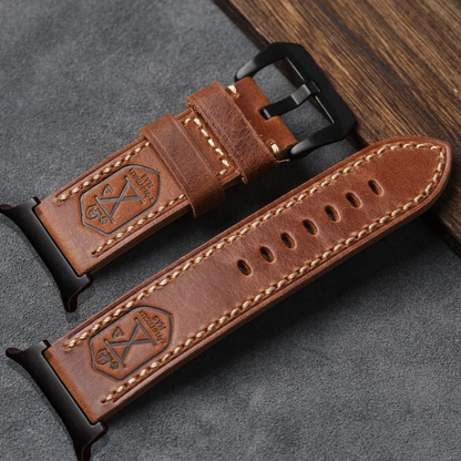 Classic Brown Leather Band for Samsung Watch Ultra