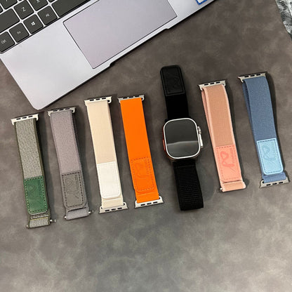 Durable Nylon Apple Watch Strap with Genuine Leather Tag