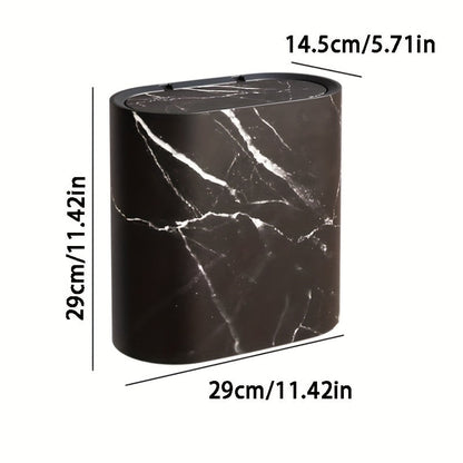 Elegant Stone Waste Basket with Lid