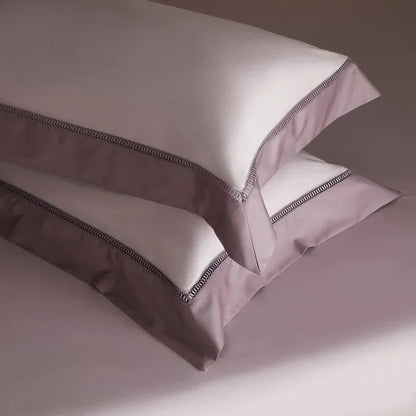 Luxurious Cotton Duvet Cover Set with Classic Trim
