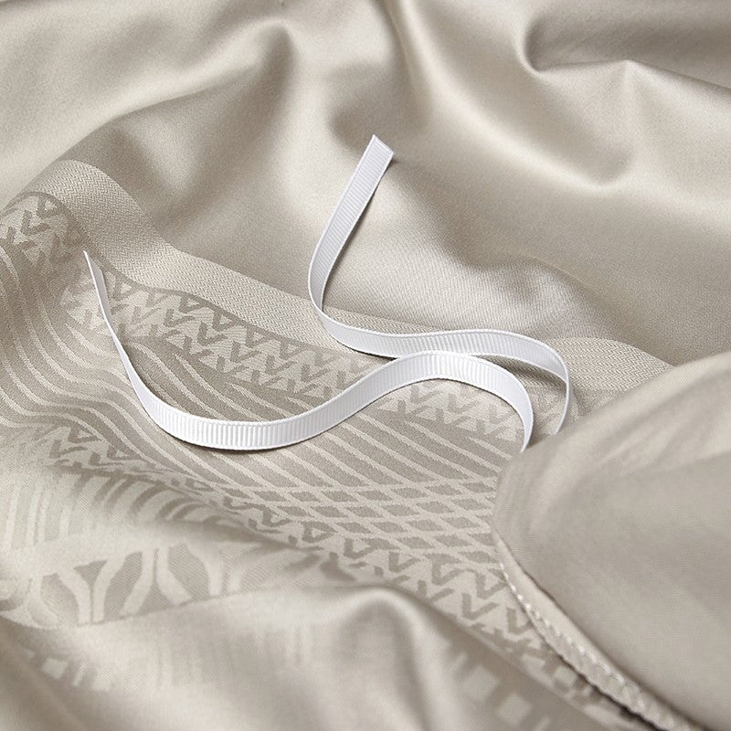 Soft Beige Egyptian Cotton Duvet Cover Set