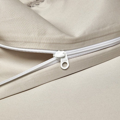 Soft Beige Egyptian Cotton Duvet Cover Set