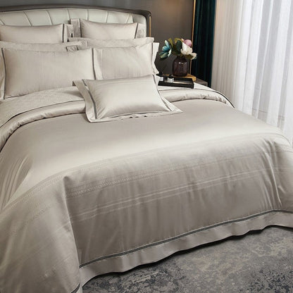 Soft Beige Egyptian Cotton Duvet Cover Set