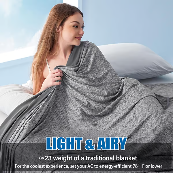 Breathable Cooling Throw Blanket For Warm Nights