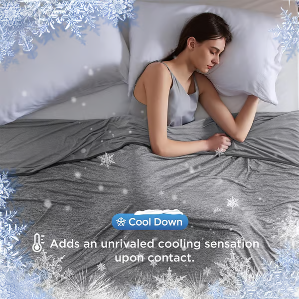 Breathable Cooling Throw Blanket For Warm Nights