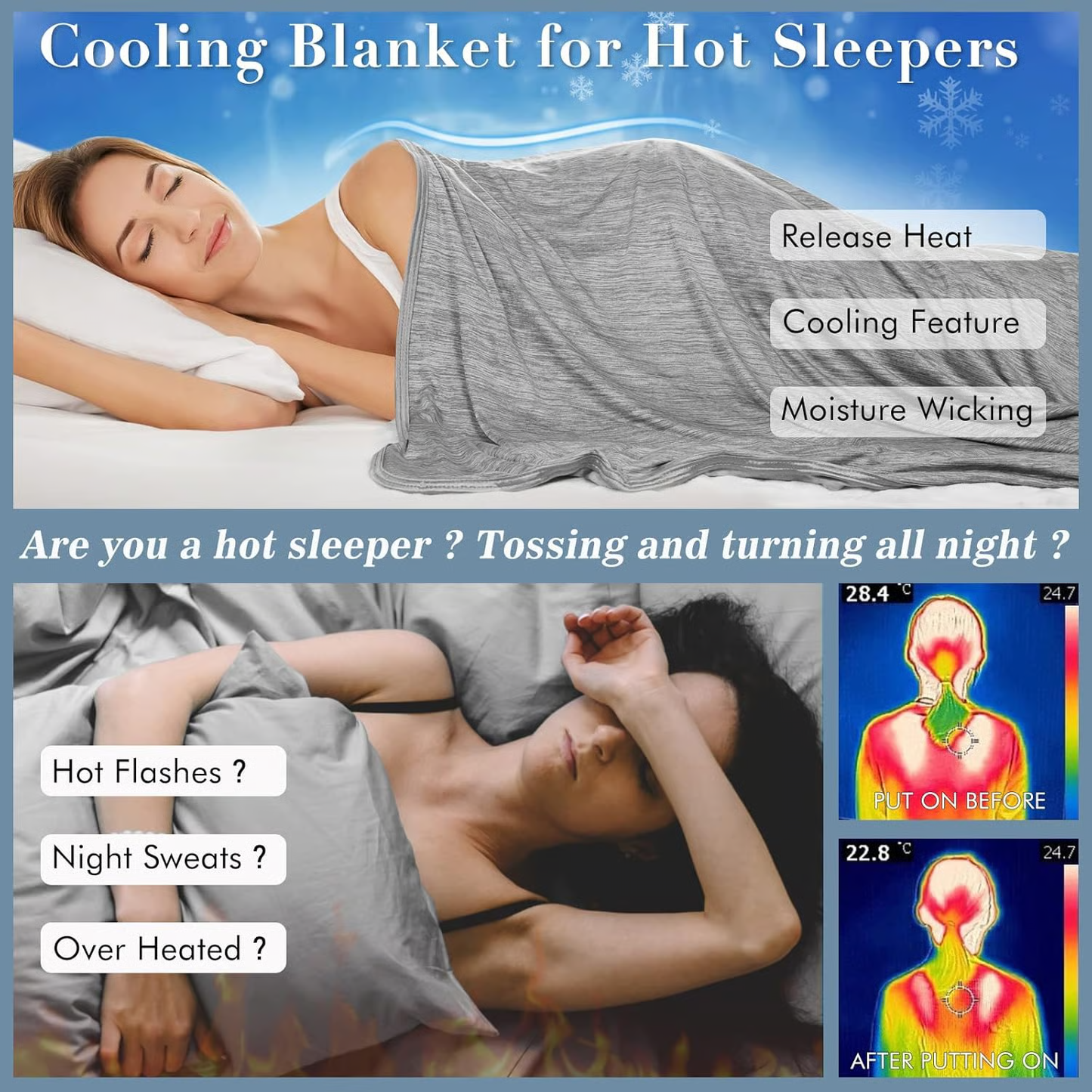 Breathable Cooling Throw Blanket For Warm Nights