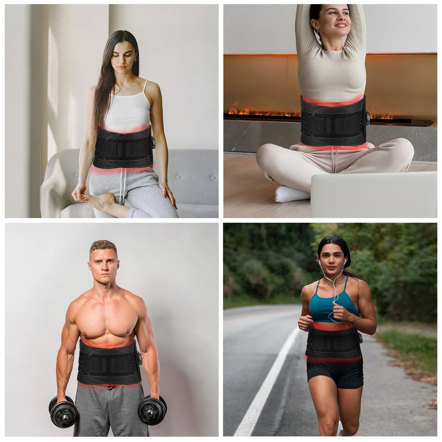 Red Light Therapy Wrap with Heat and Massage Function
