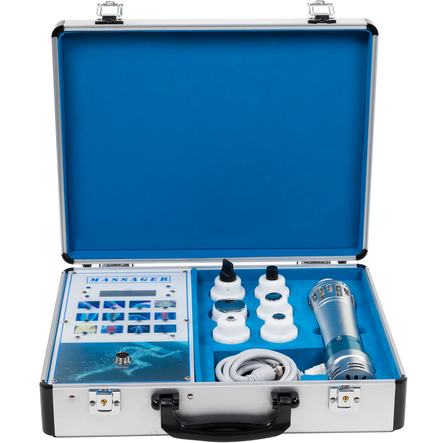 Portable Home Therapy Massager Kit in Metal Case