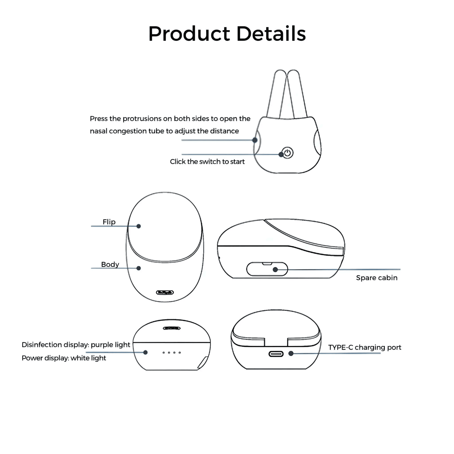 Effective Red Light Nasal Relief Device for Sinus Pressure