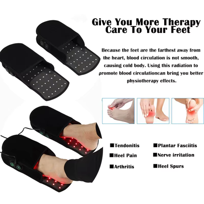 Heated Red Light Therapy Slippers for Foot Relief