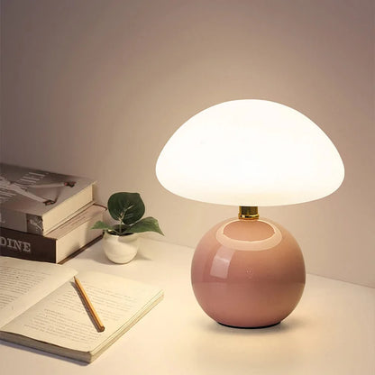 Cream Ceramic Modern Desk Lamp