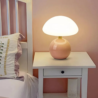 Cream Ceramic Modern Desk Lamp
