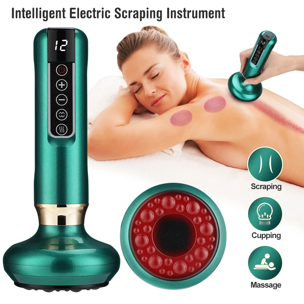 Pro Massage Cup with Suction and Scraping Tool
