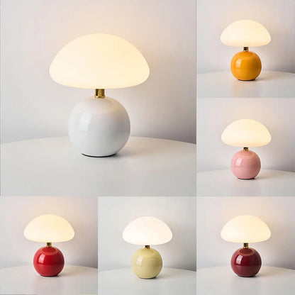 Cream Ceramic Modern Desk Lamp