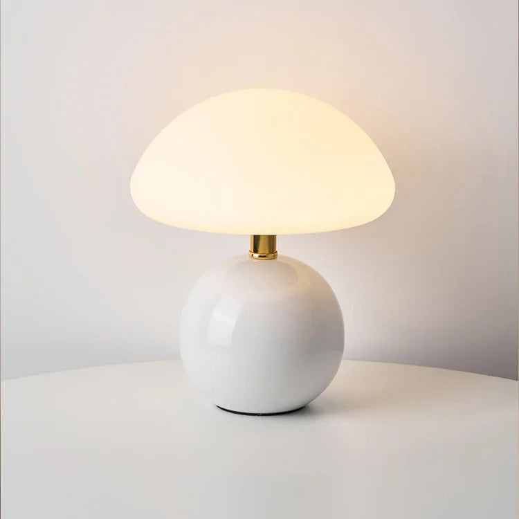 Cream Ceramic Modern Desk Lamp