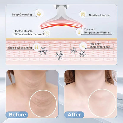 Advanced 7-in-1 Facial Neck Massager for Firming Skin