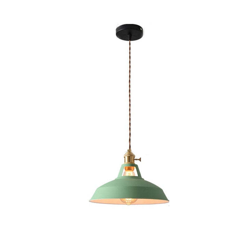 Vibrant Color Metal Drop Pendant Light Fixture