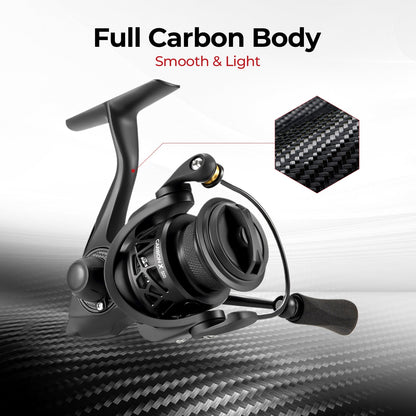 Lightweight Carbon Ice Fishing Spinning Reel 500 1000