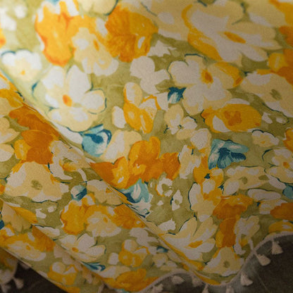 Bright Floral Lightweight Window Curtain