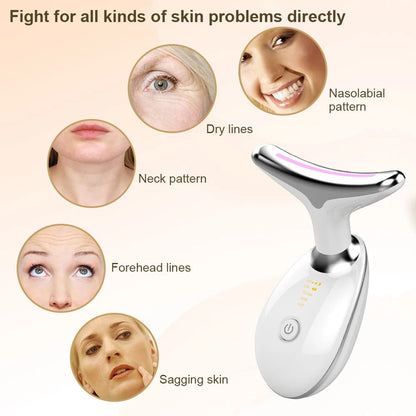 Advanced 7-in-1 Facial Neck Massager for Firming Skin