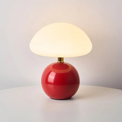 Rustic Cream Mushroom Table Light in Classic Retro Design
