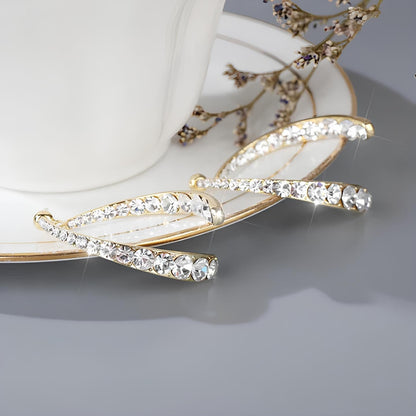 Elegant Arc Cross Drop Earrings
