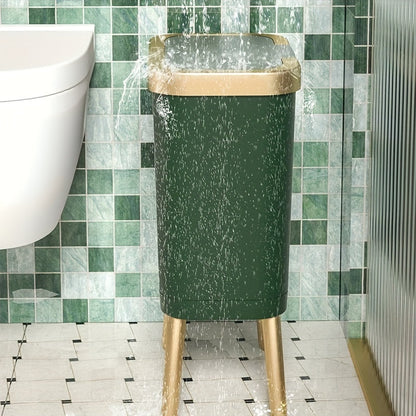 Large 15L Slim Kitchen Trash Can with Non Slip Base