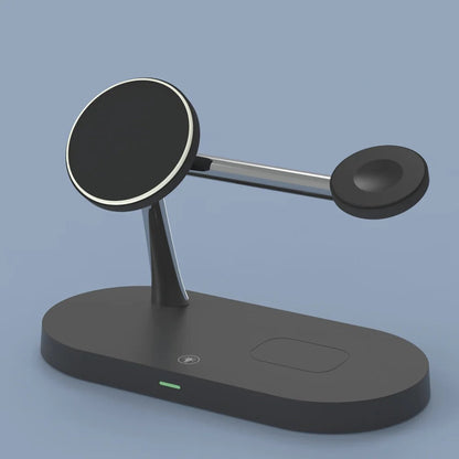 Compact 5-in-1 Phone Charging Dock with LED Nightlight