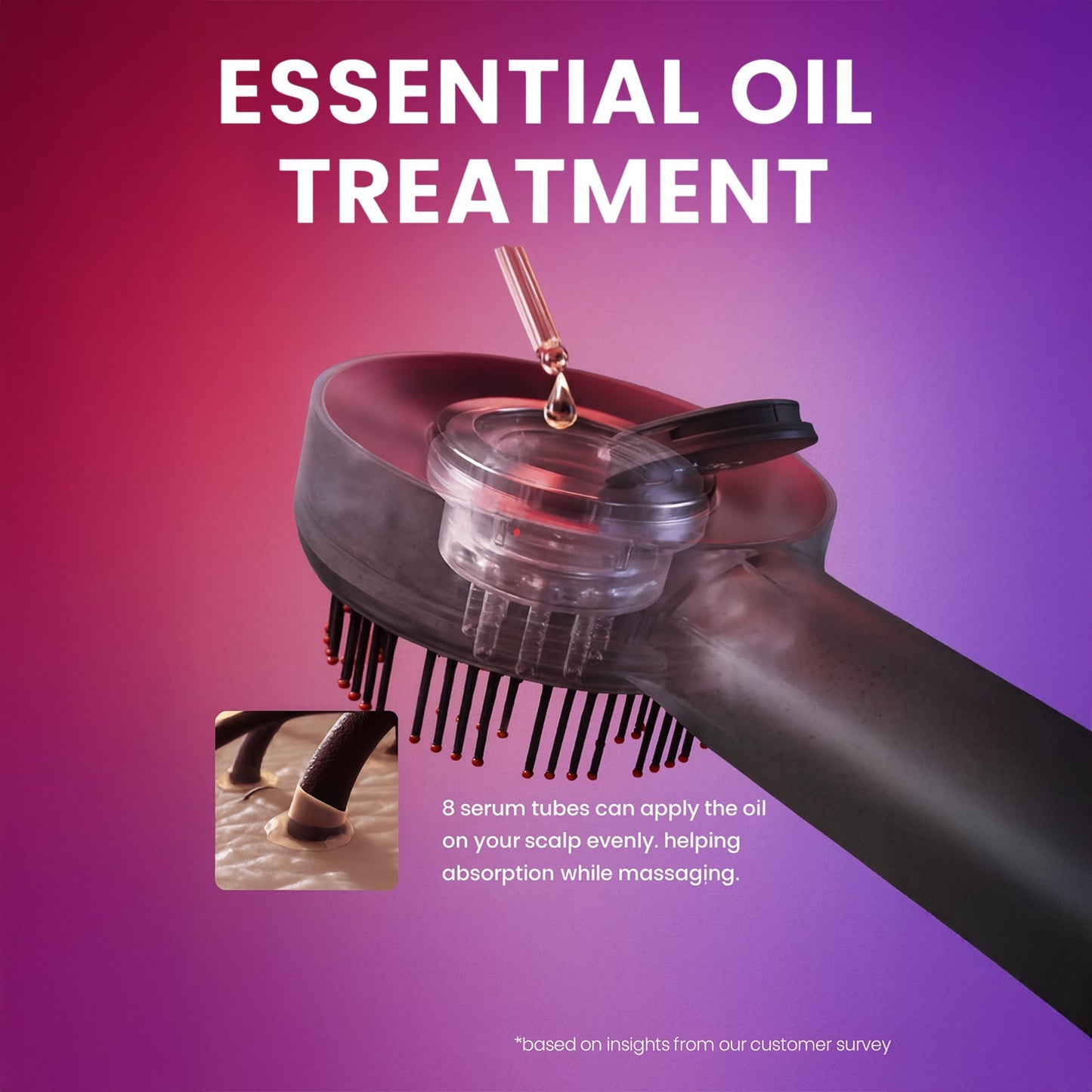 Gentle 3 in 1 Hair Revitalizing Brush and Massager