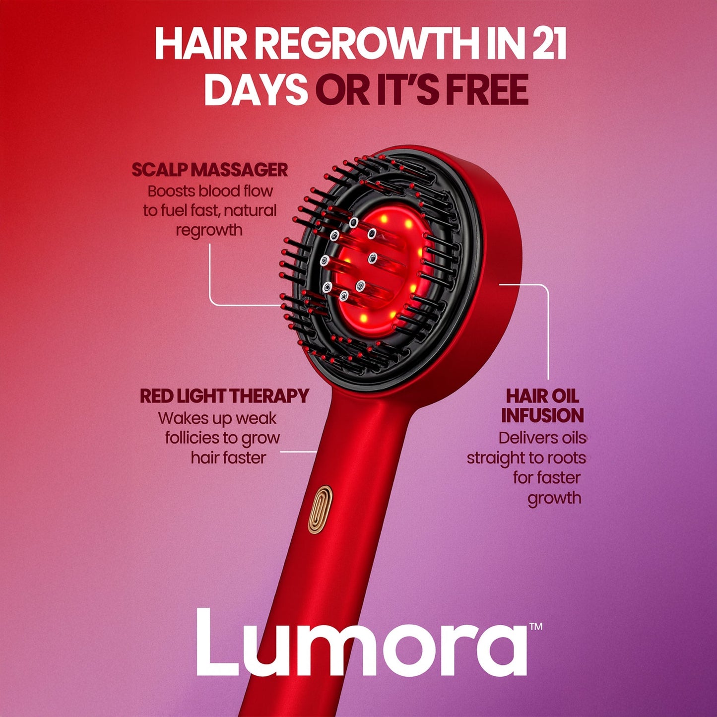 Gentle 3 in 1 Hair Revitalizing Brush and Massager