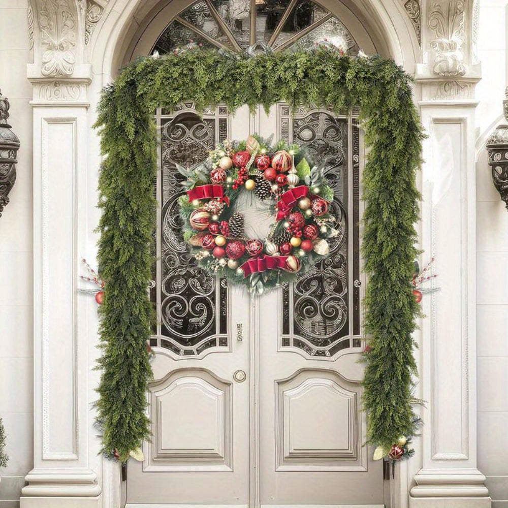 Festive Holiday Greenery Garland for Home Decor
