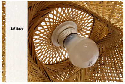 Natural Bamboo Hanging Light | Rustic Kitchen Pendant