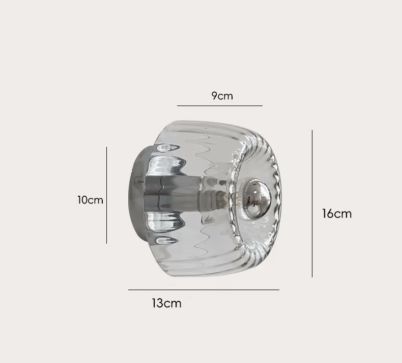Simple Glass LED Wall Light for Home