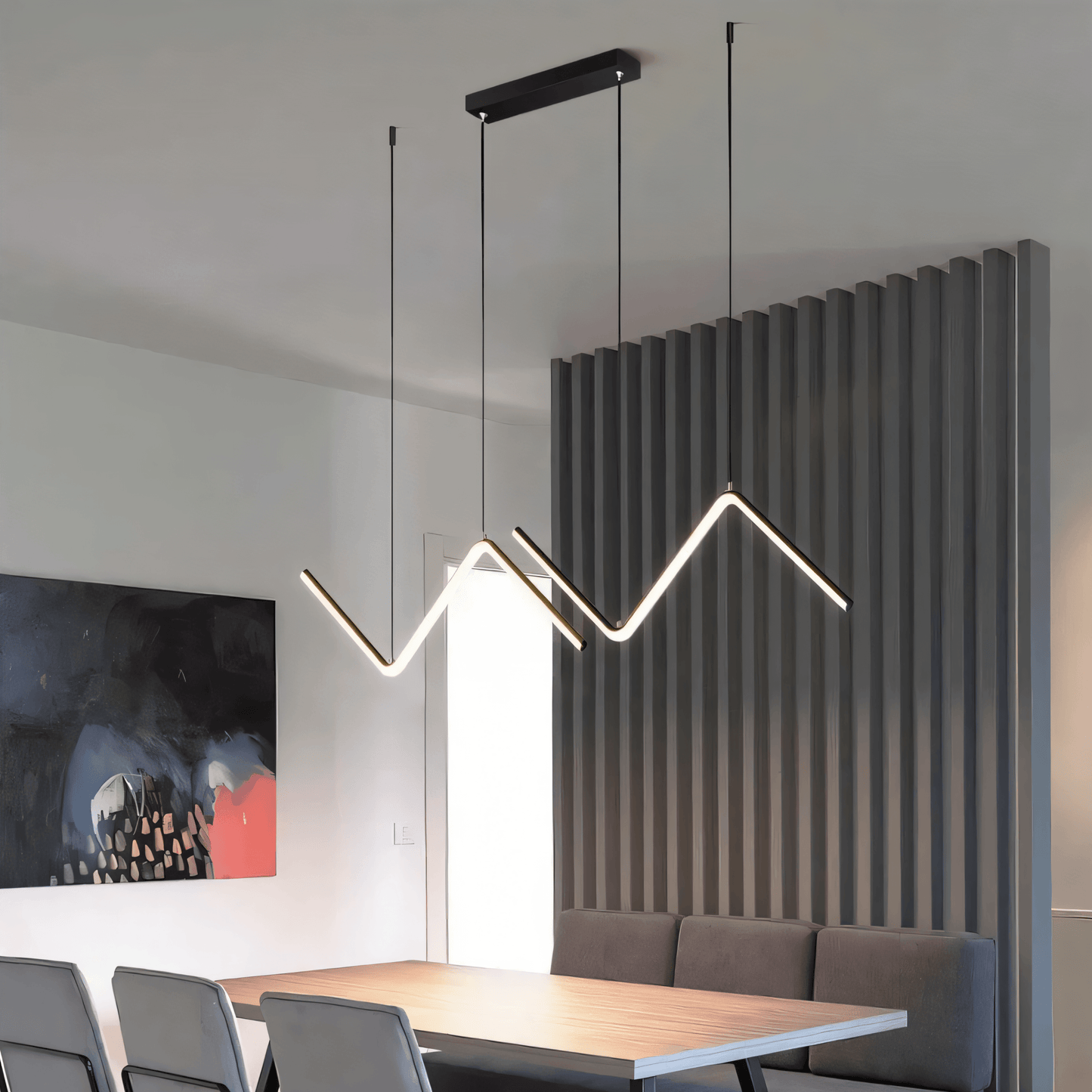 Modern Triangle Hanging Light Fixture