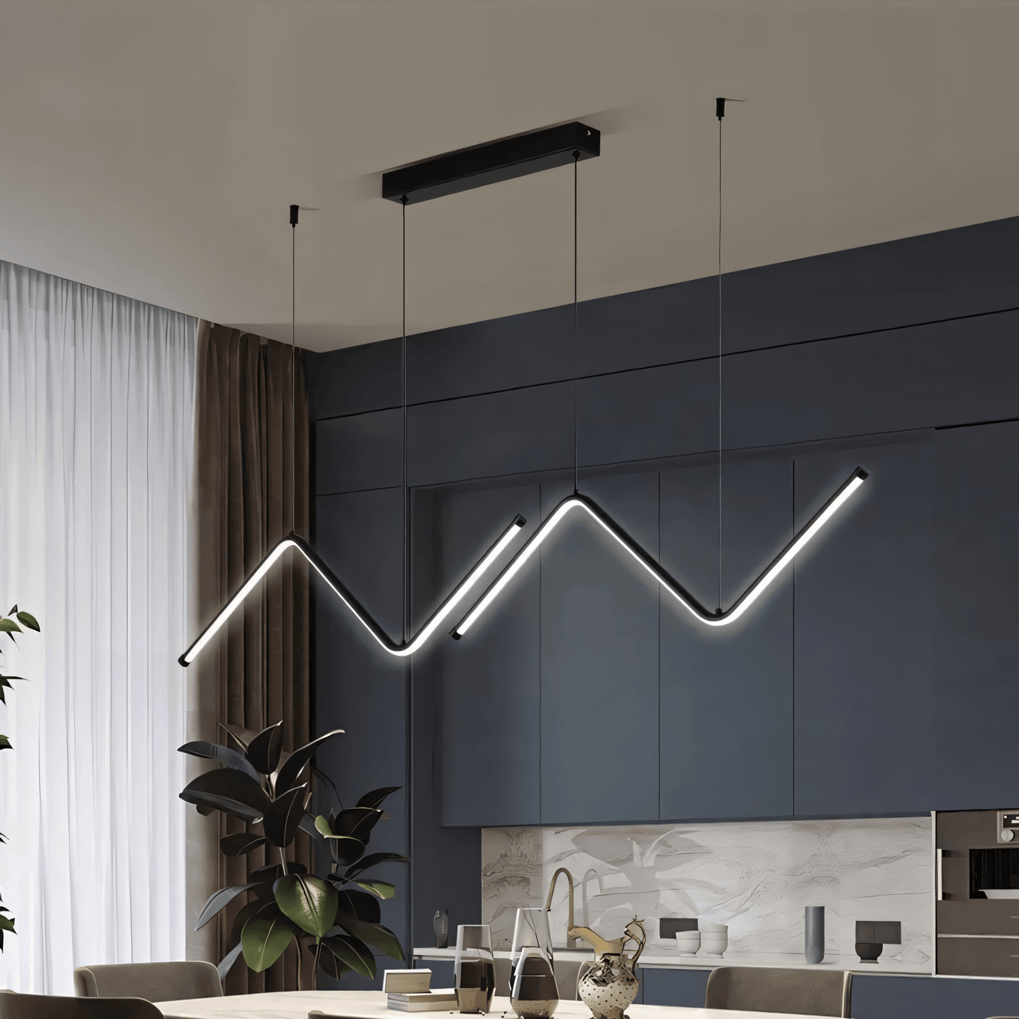 Modern Triangle Hanging Light Fixture