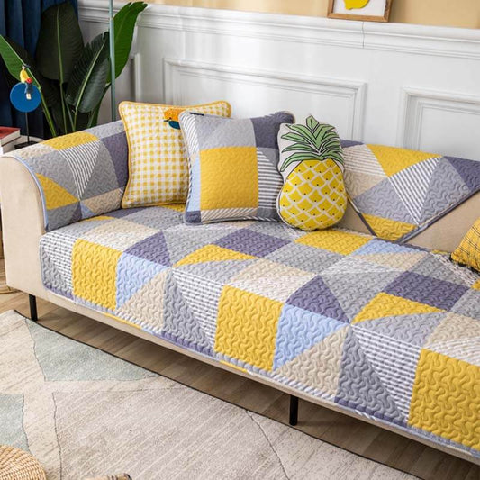 Colorful Floral Print Sofa Slipcover - Lusomart
