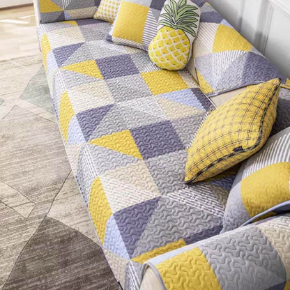 Colorful Floral Print Sofa Slipcover