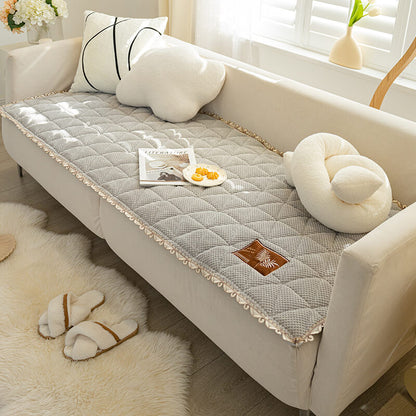 Plush Cushion Non Slip Sofa Slipcover for Living Room
