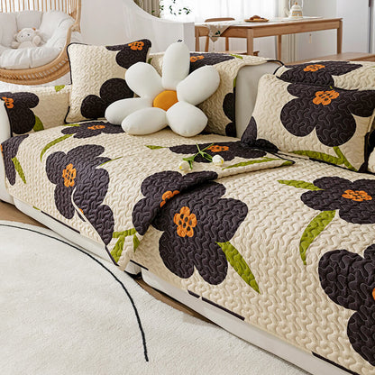 Brown Coffee Stain Resistant Sofa Slipcover Protector