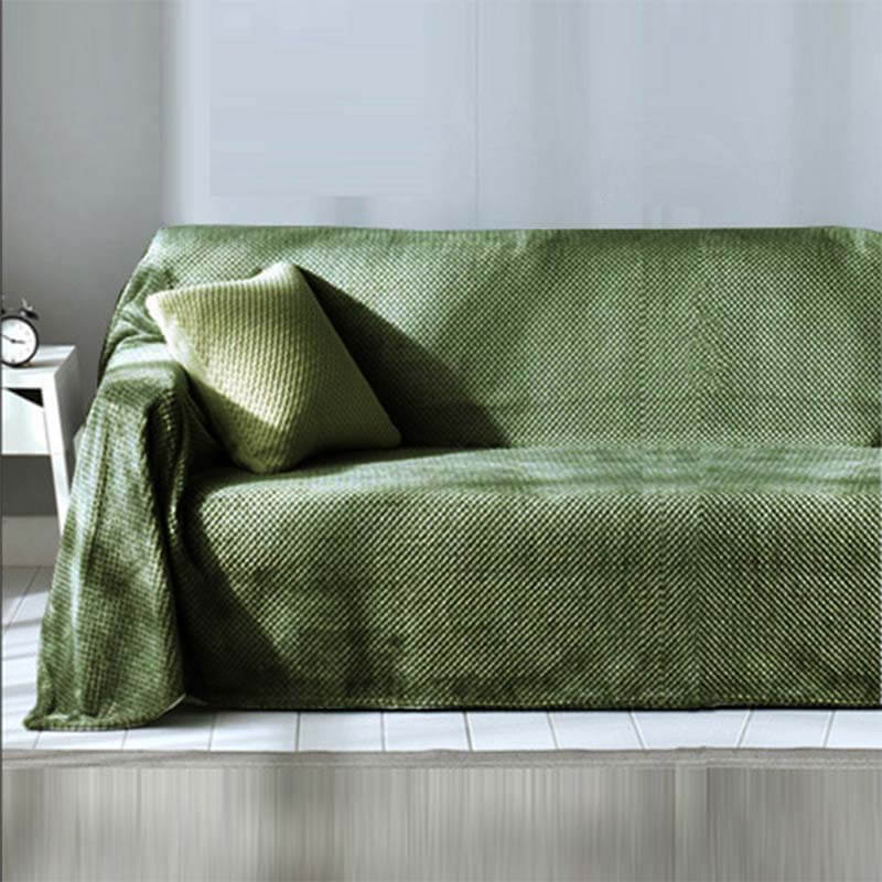 Soft Pineapple Print Sofa Slipcover Velvet Throw Cover