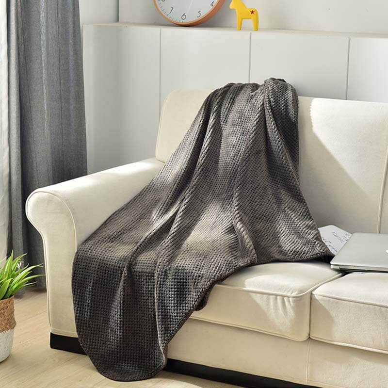 Soft Pineapple Print Sofa Slipcover Velvet Throw Cover