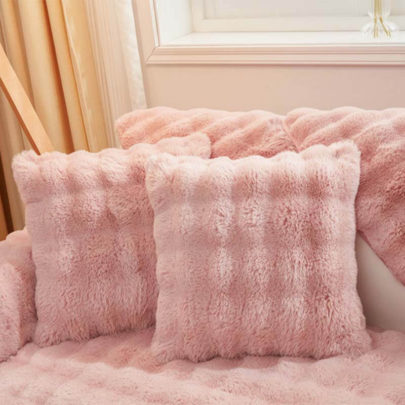 Soft Fleece Sofa Slipcover for Living Room Comfort
