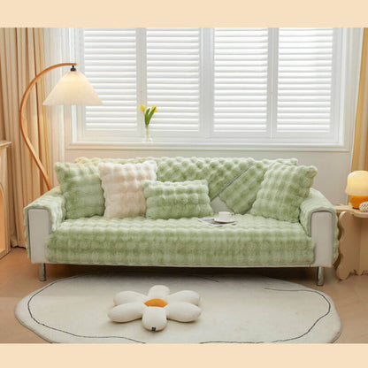 Soft Fleece Sofa Slipcover for Living Room Comfort