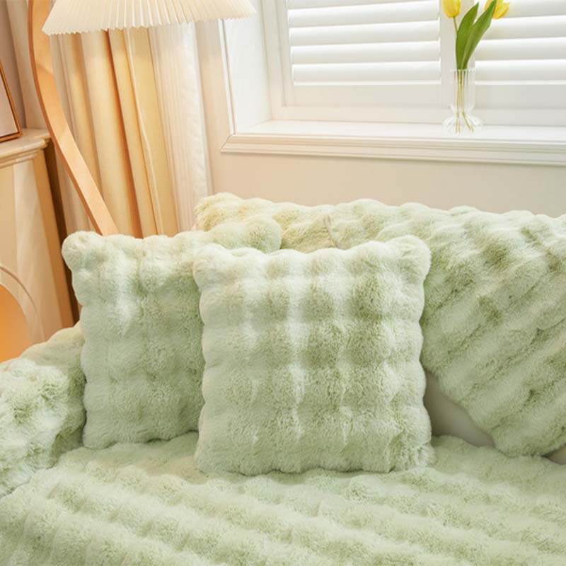 Soft Fleece Sofa Slipcover for Living Room Comfort