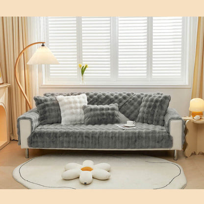 Soft Fleece Sofa Slipcover for Living Room Comfort