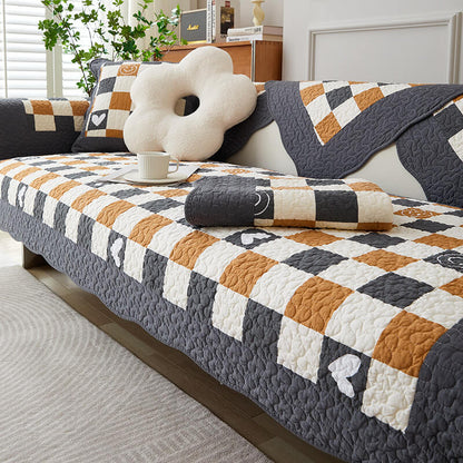 Durable Plaid Sofa Protector for Pets
