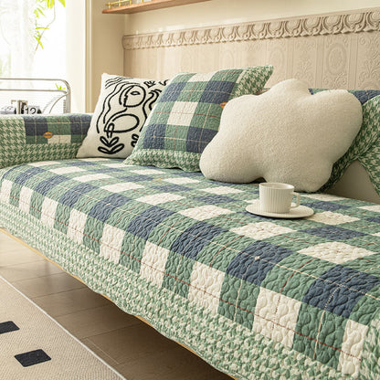 Durable Plaid Sofa Protector for Pets